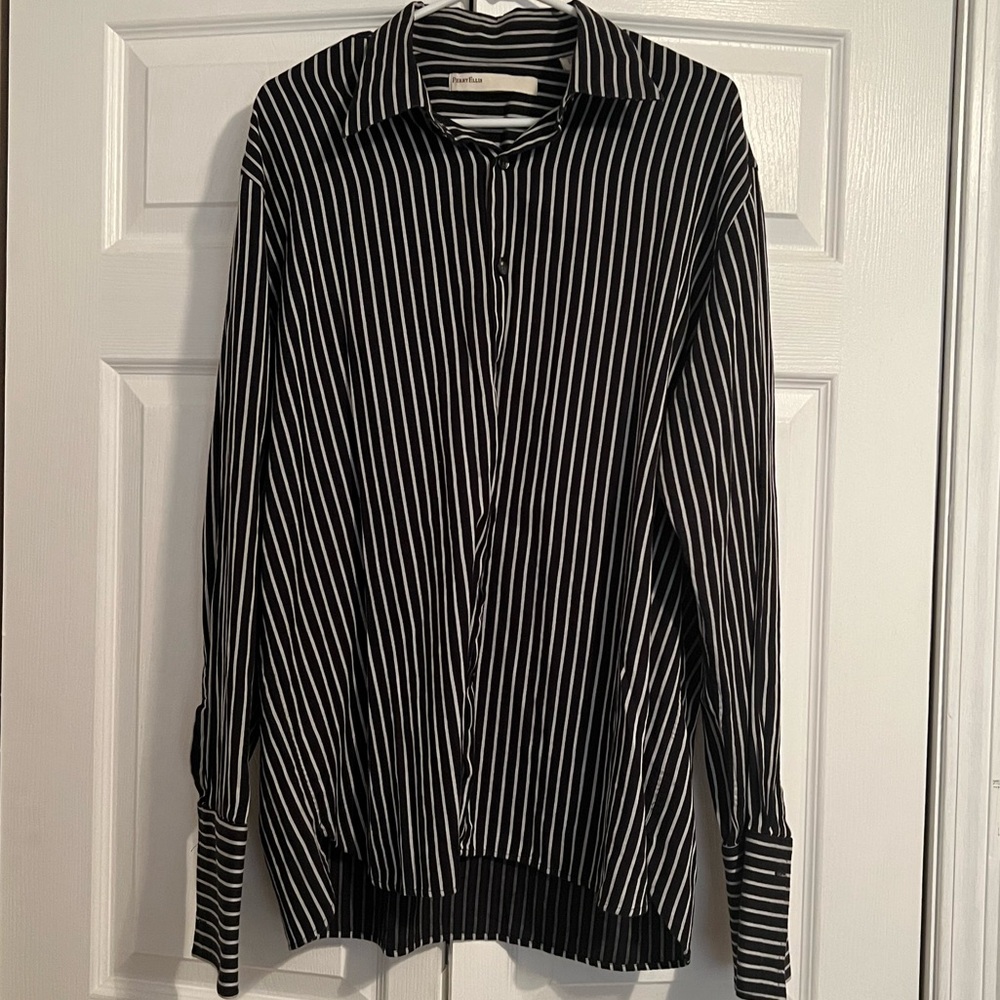 Perry Ellis Button Down Striped Shirt Size XL